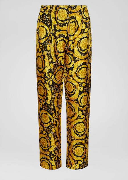 Versace Barocco Print Silk Pyjamasbyxor Dam - 978361LHV